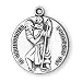 Sterling Silver Saint Christopher Medal and 24-inch Chain