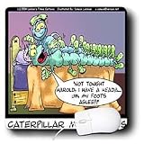 Londons Times Funny Bugs and Slugs Cartoons - Centipede Relationship Mind Games - Mouse Pads