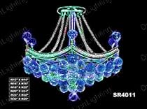 Swarovski Strass Authentic AB - Aurora Borealis with logo etched Crystal Chandelier # SR4011W14ab Size W12" x H14"