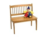 Lipper International 5235P Childs Bench with Curved Legs, Pecan
