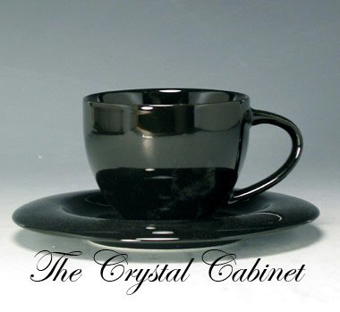 Mikasa Simplicity Black Cup and Saucer Set