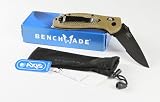 Benchmade Pardue Design Griptillian Combo Edge Knife with Sand Coated Handle