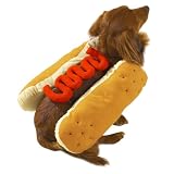 Casual Canine Polyester Hot Diggity Dog Costume, Small, Ketchup