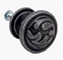 Amerock BP1355-WI True Elegant Oak Leaf 1-1/4-Inch Diameter Knob, Wrought Iron