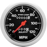 Auto Meter | 3992 3 3/8 Sport-Comp - Speedometer - Mechanical - In Dash - 120 MPH