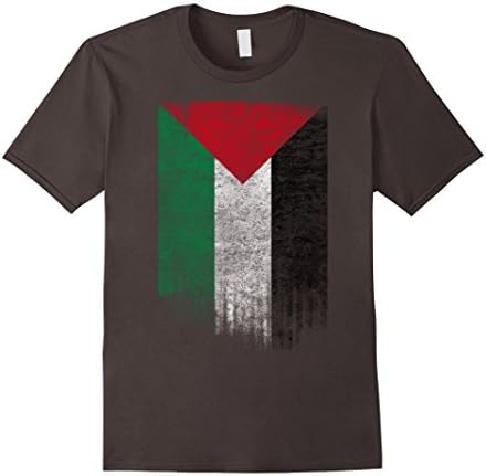Men's Palestine Palestinian National Flag Distressed Shirt Medium Asphalt