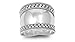 Sterling Silver Woman's Simple Bali Wide Ring Unique 925 Band 18mm Sizes 6-10
