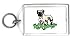 Keychain with bulldog, standing, dog, yellow, field