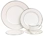 Lenox Opal Innocence Platinum-Banded Bone China 20-Piece Dinnerware Set, Service for 4