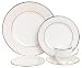 Lenox Opal Innocence Platinum-Banded Bone China 20-Piece Dinnerware Set, Service for 4