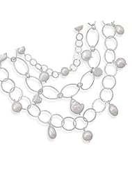 Triple Graduated Strand Necklace with Cultured Freshwater Pearls