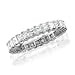 Certified 18k White Gold Square Emerald Cut Diamond Eternity Band Ring Size 6.5 (F-G, VS, 2.15 carat)