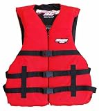 WinningEdge 3-Strap Universal Life Jacket Vest - Red