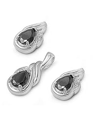 Sterling Silver Sets With Cubic Zirconia