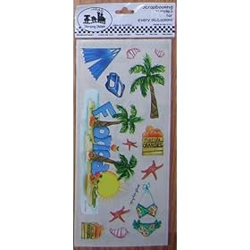 Scrapbooking Stickers Florida Vacation Set Scrapbooking Stickers - Florida Vacation Set