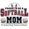 Proud Softball Mom Adult T-Shirt