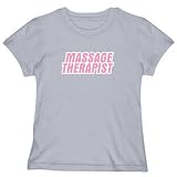 T-Shirt Woman Silver Gray  Massage Therapist  Occupations