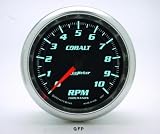 Auto Meter | 6297 3 3/8 Cobalt Series - Tachometer - Electric - In-Dash - 10,000 RPM