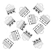 Beadaholique Cord Ends, Ribbon Pinch Crimp 6x5mm, 20 Pieces, Silver Plated