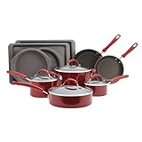 KitchenAid Promotional Aluminum 14-Piece Cookware and Bakeware Set - Red