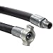 Goodyear EP Flexsteel 250 Steam Black Rubber Steam Hose Assembly, Steel Male NPT x Female Ground Joint, Crimp Couplings, 250 PSI Max Pressure
