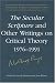 Book The Secular Scripture and Other Writings on Critical Theory, 1976-1991 (Collected Works of Northrop Frye)