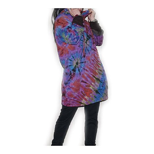 RAIMMAKER[レインメーカー] チュニック レディース タイダイ ７分袖 フード付き レディースファッション