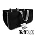 Tuffduck Weatherproof Carryall - Black with Silver Trim (7-16) - Feature Easy Grip Handles, Rot-proof and Stain-resistant Fabric, and Heavy-duty Double Stitching. Folds Flat for Compact Storage. The Carry-alls Are Extra-durable Nylon Polyester Duck and Made in the Usa.
