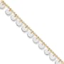 14k gold disc anklet, 10 inch