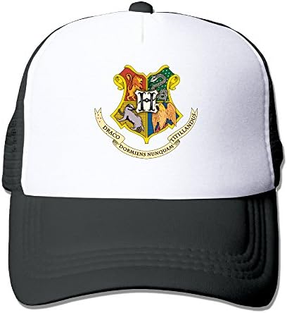 Vowoi Harry Potter Hogwarts Logo Adjustable Mesh Trunk Baseball Cap Hat For Unisex Black