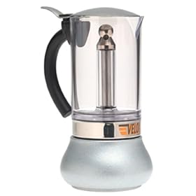 European Gift & Houseware Stovetop Espresso Pot with Clear Top