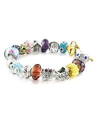 Bling Jewelry 925 Sterling Silver Mothers Charm Bracelet