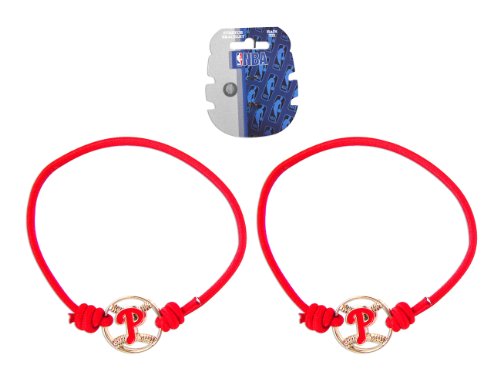 Philadelphia Phillies Stretch Bracelets Set of (2) Hair Ties - MLB Philadelphia Phillies Stretch Br at Amazon.com