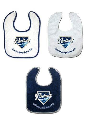 San Diego Padres 3 Pack Snap Bib Set