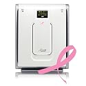 Rabbit Air BCRF Special Edition (model 421A - covers 600 sq. ft.) Ultra-Quiet Air Purifier w/ Germicidal Sterilization- Low Maintenance - Washable Filters!, Pearl White, 5% donation to The Breast Cancer Research Foundation