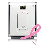 Rabbit Air BCRF Special Edition (model 421A - covers 600 sq. ft.) Ultra-Quiet Air Purifier w/ Germicidal Sterilization- Low Maintenance - Washable Filters!, Pearl White, 5% donation to The Breast Cancer Research Foundation