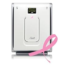 Rabbit Air BCRF Special Edition (model 421A - covers 600 sq. ft.) Ultra-Quiet Air Purifier w/ Germicidal Sterilization- Low Maintenance - Washable Filters!, Pearl White, 5% donation to The Breast Cancer Research Foundation