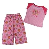 Supergirl Girls Flowers Logo Pajama Set, 6/6X