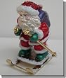 Skiing Santa Jewelry Trinket Box J3C3A