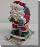 Skiing Santa Jewelry Trinket Box J3C3A
