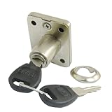 uxcell シリンダーロック　シリンダー錠　シリンダー引出ロック　デッドボルト　2カギ付き 　キャビネット用 　カップボード用　引出用