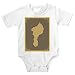 Onesie with geographical, map, outline, geography, Benin, region, place, land