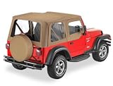 Bestop Sailcloth Replace A Top 79121 - Color: Spice / Half-door skins / Clear Windows / Fits: 1997-2002 Jeep Wrangler TJ