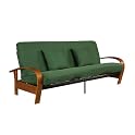 Madrid Futon Frame and Serta Mattress Set - Green (Queen)