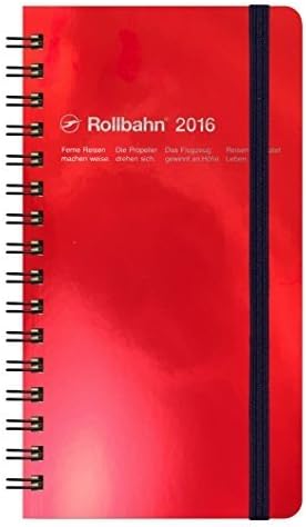 A6 variant Roruban diary 2016 from Slim metallic [Red] October 2015 December 1,