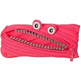 ZIPIT Grillz Pencil Case, Pink, 8.6"x0.78"x3.54" / 22x2x9cm (ZTM-GR-DY)