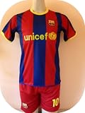 BARCELONA # 10 LIO MESSI SOCCER KIDS SET JERSEY & SHORT SIZE 28.NEW