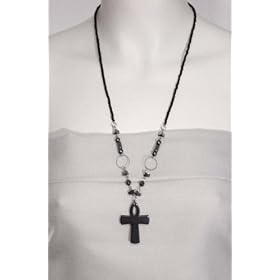 Eternity Cross Hematite Necklace