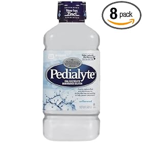 Pedialyte Oral Electrolyte Maintenance Solution, Unflavored, Each 1 qt (1.8 fl oz) (Pack of 8)