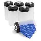 The Amazing Tie Winder 6 Pack Storage Device by Necktie Accessories – Clear Plastic